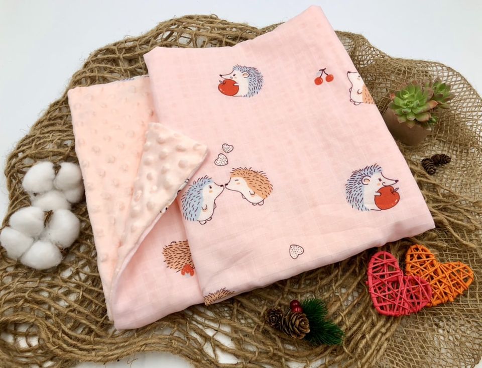 #SaveTheAnimals: Soft Plush Minky Fleece Blanket (Hedgehog/Porcupine)