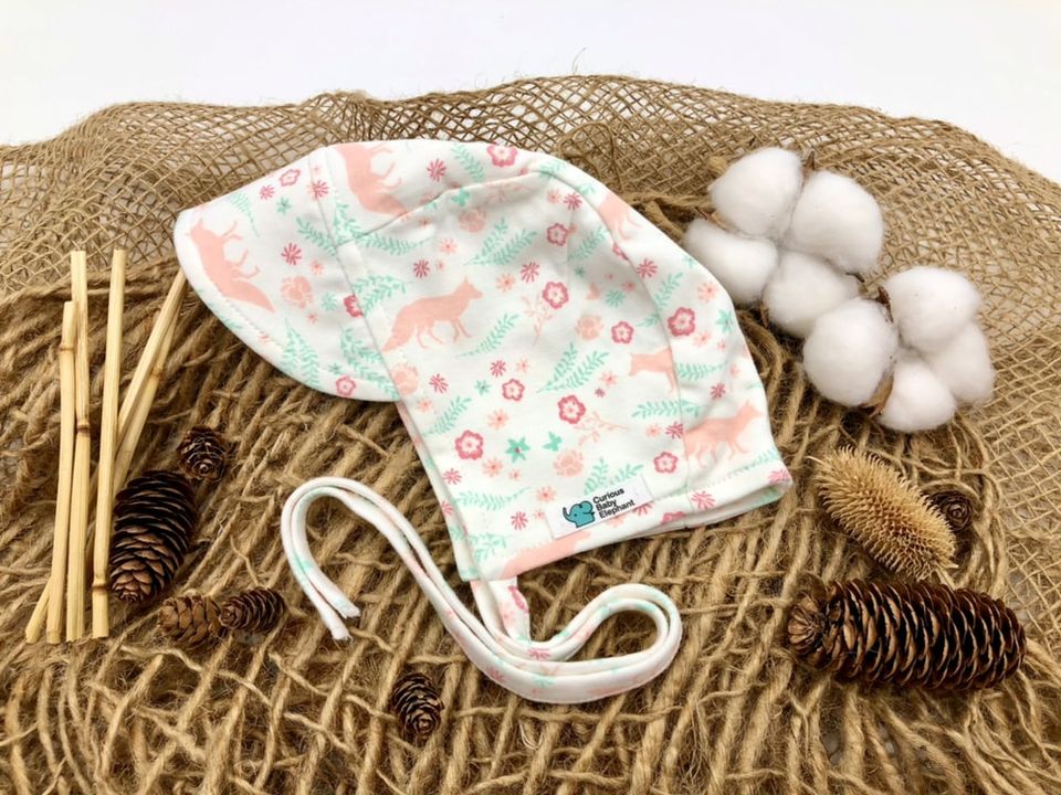 #SaveTheNature: Organic Cotton Baby Hat (Flowers & Leaves)