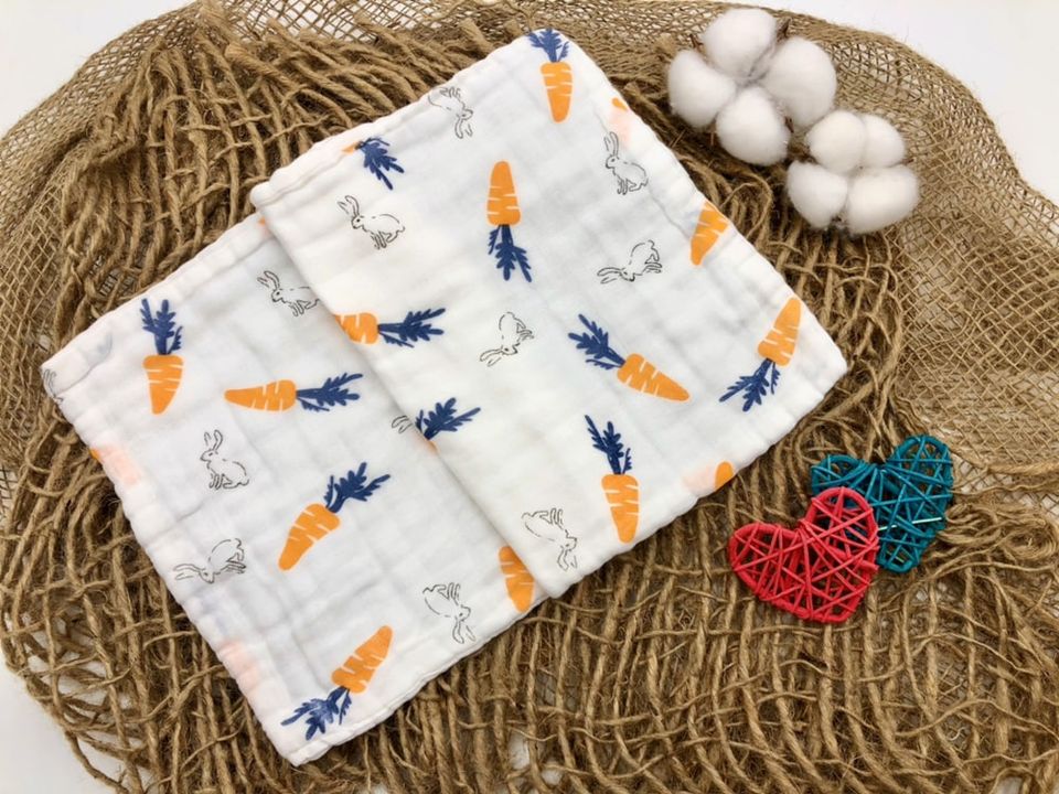 #SaveTheAnimals: Cotton Gauze Baby Towel - 6 layered (Rabbit)