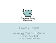 Load image into Gallery viewer, #SaveTheAnimals: Toy Set - Wooden Memory Animal Matching + Wooden Box + E-Learning Book about Animals
