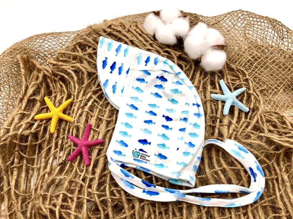 #SaveTheMarineLife: Organic Cotton Baby Hat (Fishes)