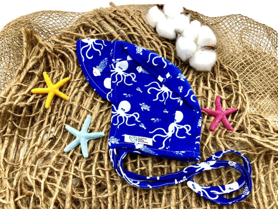 #SaveTheMarineLife: Organic Cotton Baby Hat (Marine Life)