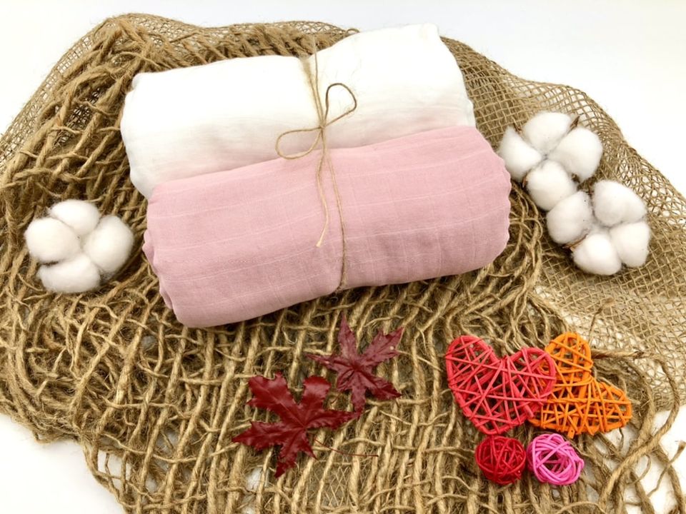 #ForOurChildren: Bamboo Pure Cotton Muslin Swaddle Blanket (Light Pink)