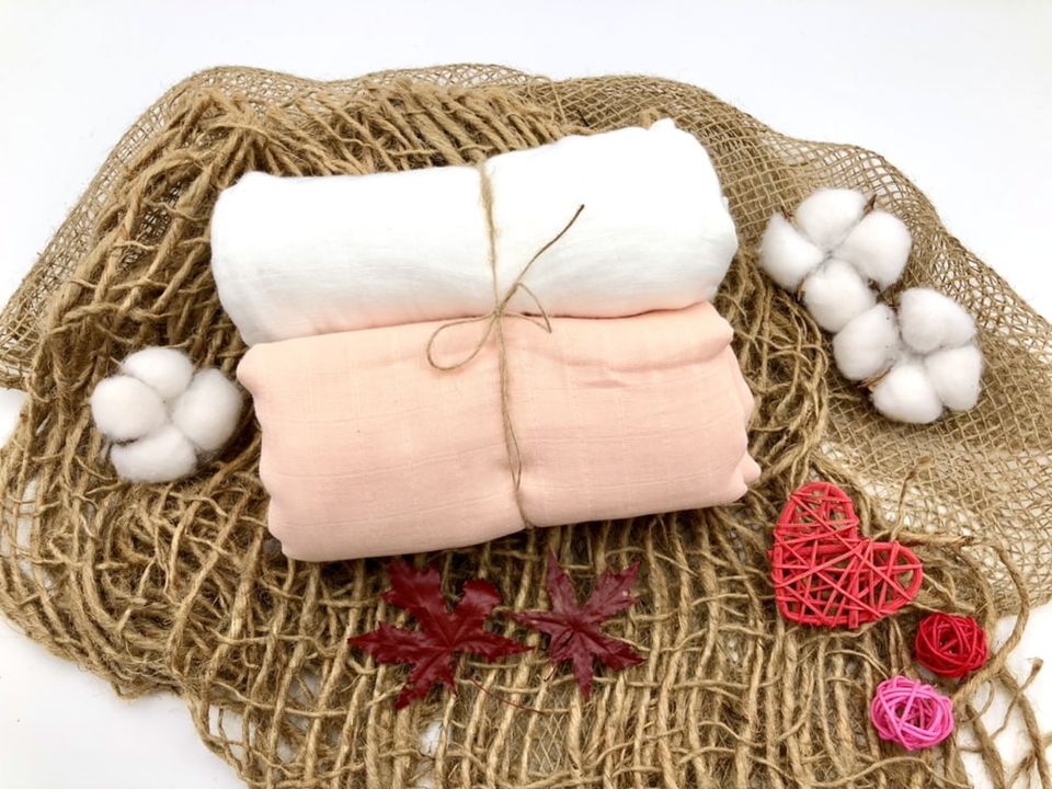 #SaveTheNature: Bamboo Pure Cotton Muslin Swaddle Blanket (Nature, Fire element) – Orange