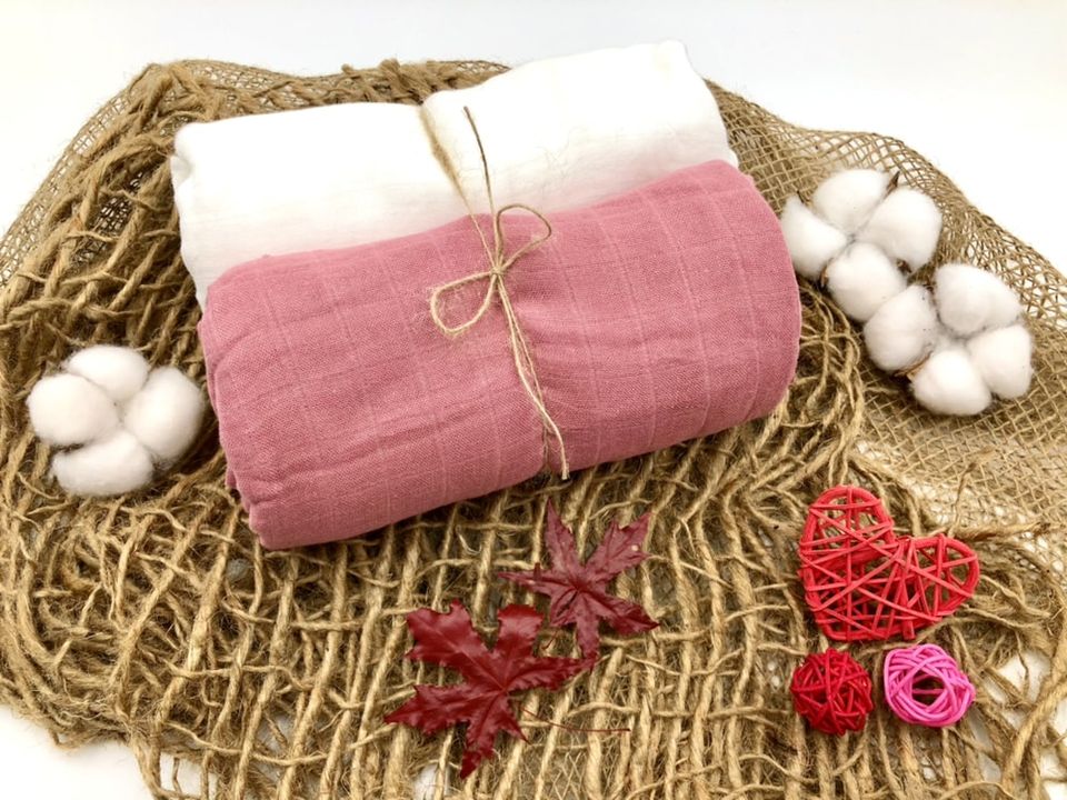 #ForOurChildren: Bamboo Pure Cotton Muslin Swaddle Blanket  (Red wine color)