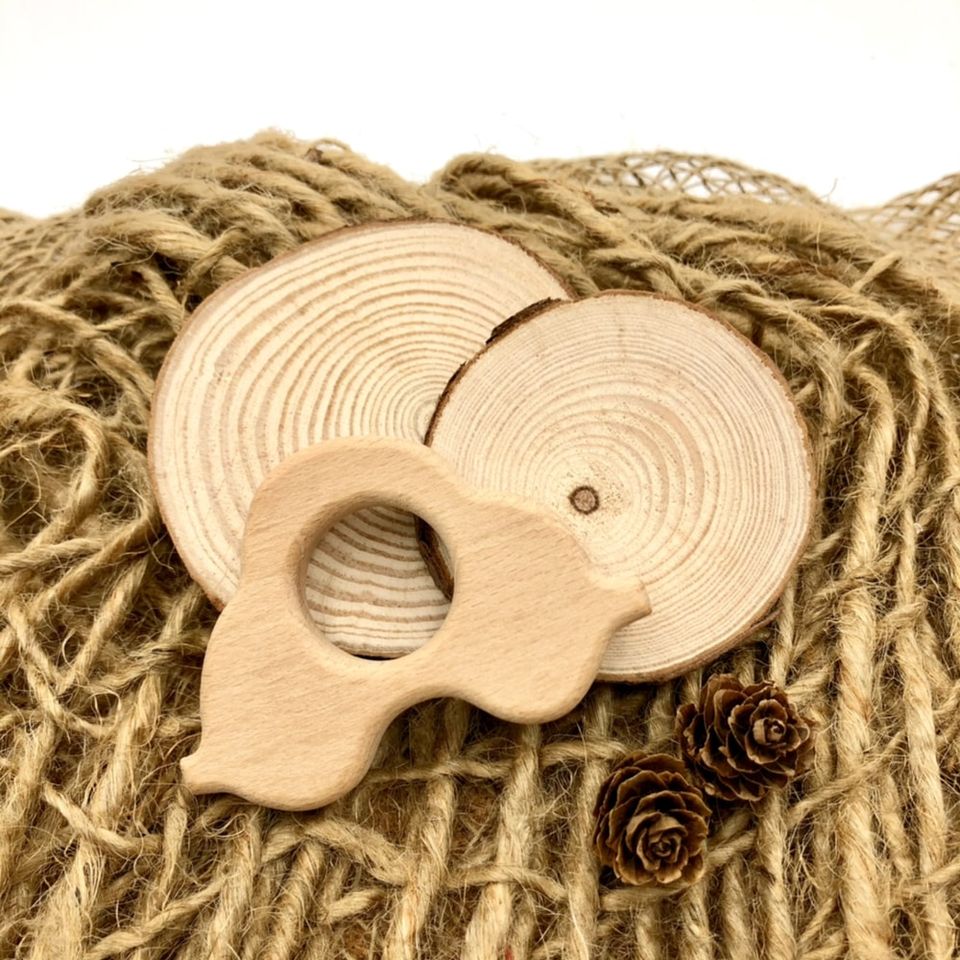 #ForOurChildren: Natural Wooden Teether (Car)