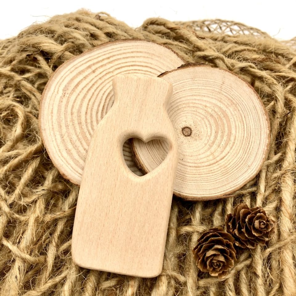#ForOurChildren: Natural Wooden Teether (Milk Bottle)