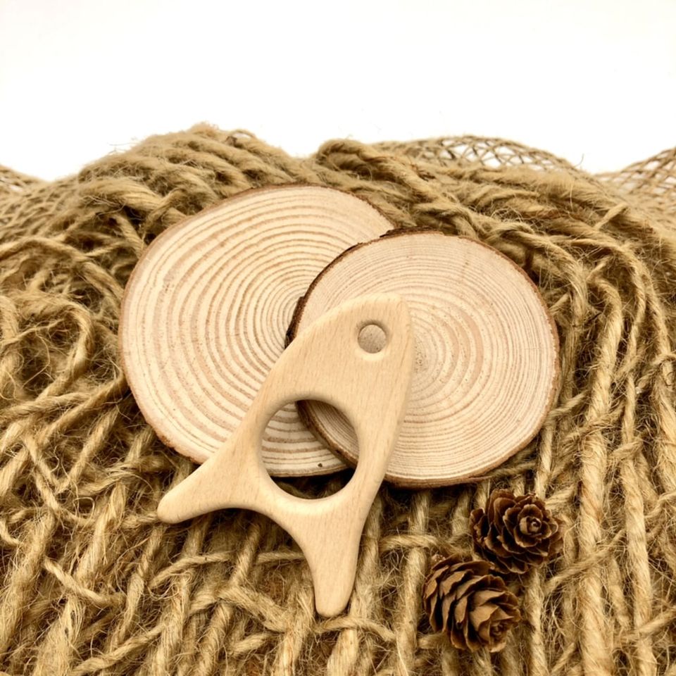 #ForOurChildren: Natural Wooden Teether (Rocket)