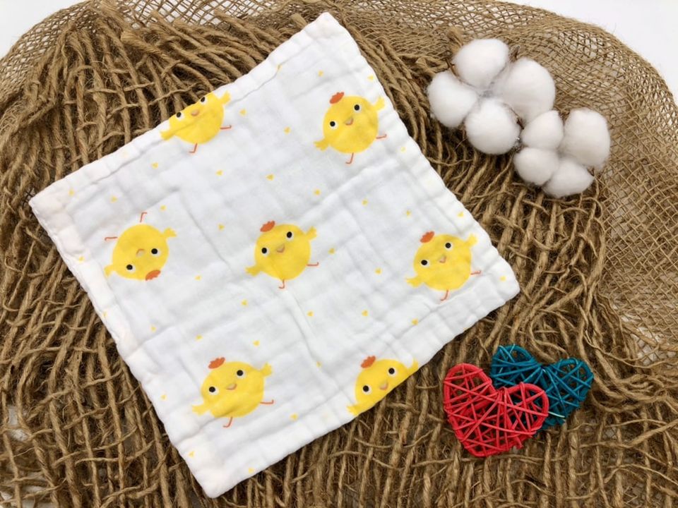#ForOurChildren: Cotton Gauze Baby Towel - 6 layered (Baby Chick) small size