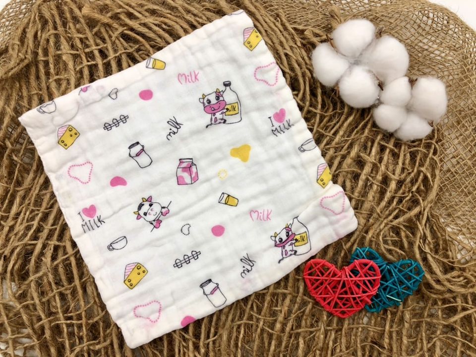 #ForOurChildren: Cotton Gauze Baby Towel - 6 layered (Milk) - small size