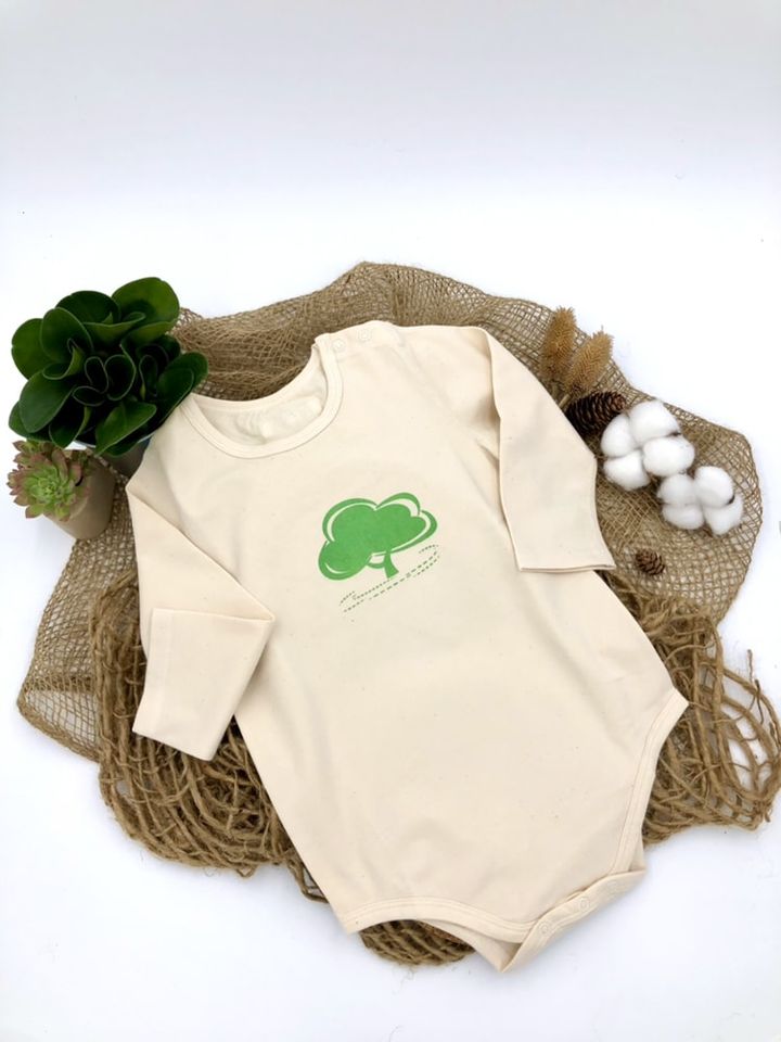 #SaveTheNature: ‘Plant A Tree’ – Organic Cotton Thermochromic Bodysuit (Long Sleeve) + Organic Bag